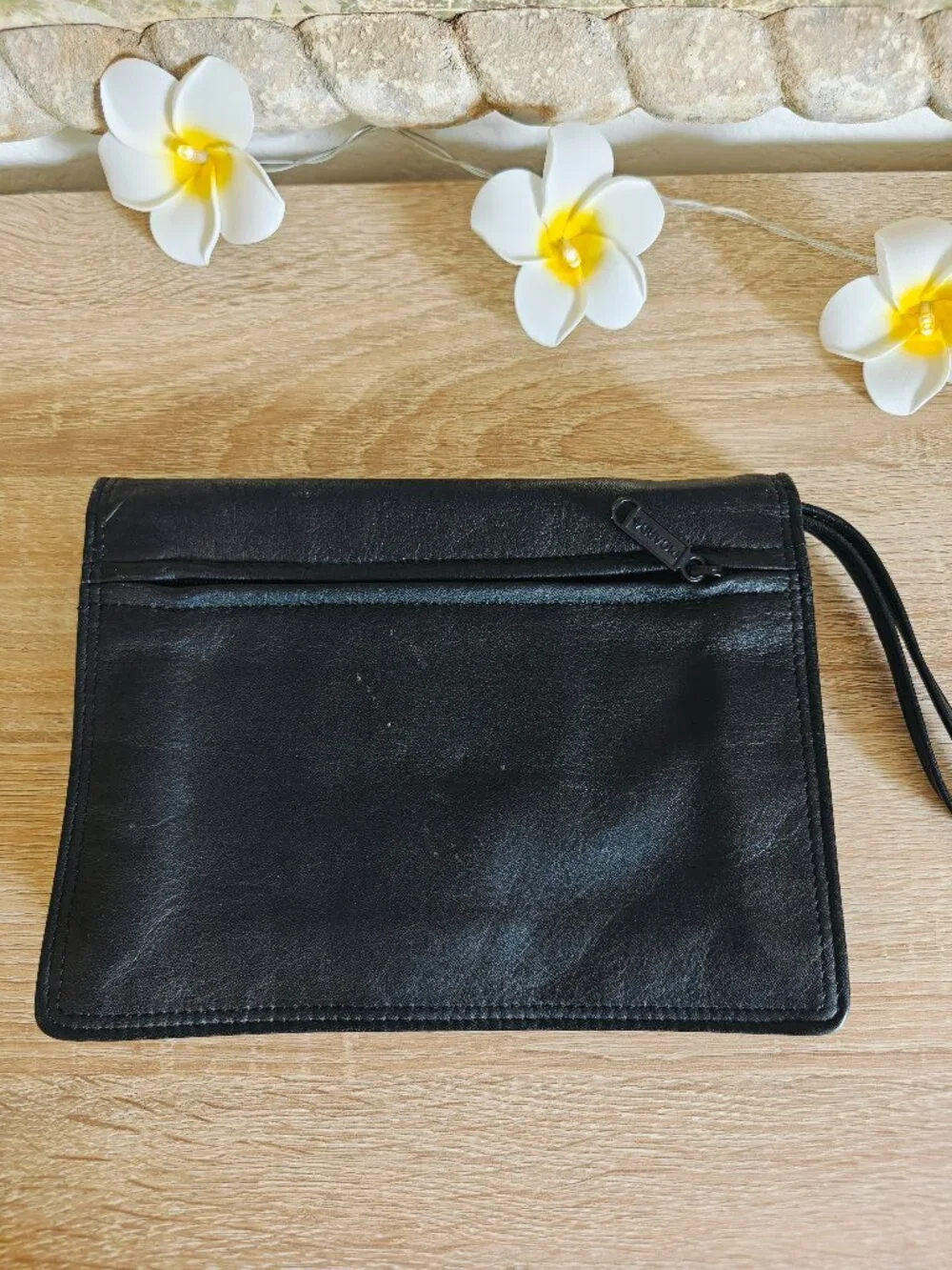 Vintage Picard Jet 2001 West Germany Leather Unisex Wristlet Travel Clutch